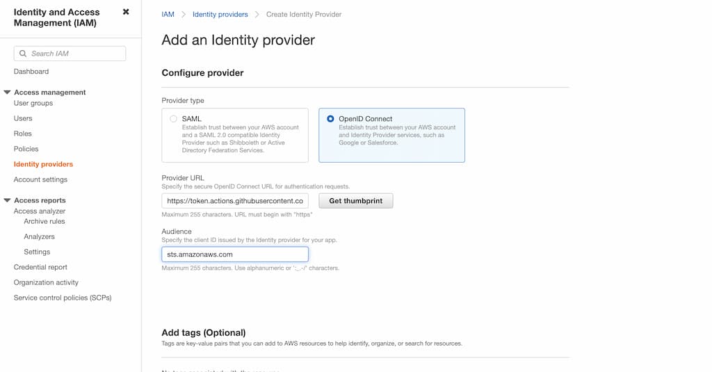 aws identityprovider