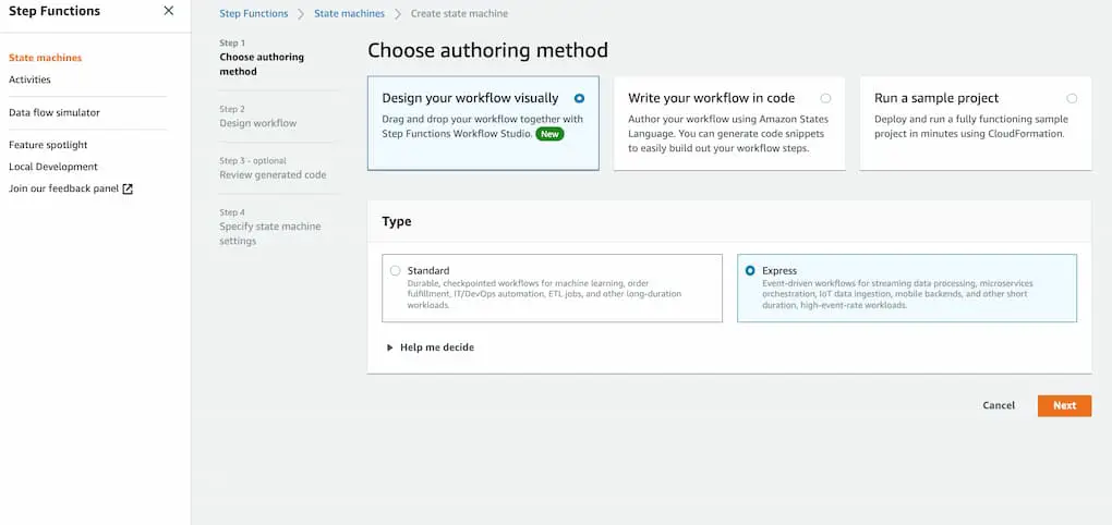 step function visual design